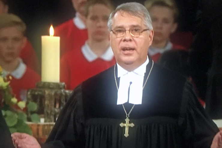 Kirchenpräsident Christian Schad hielt im Gottesdienst die Predigt. Foto: lk