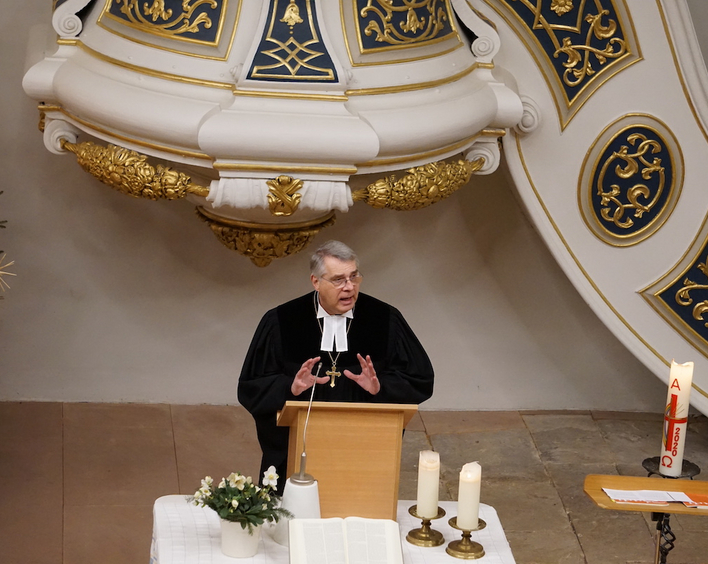 Kirchenpräsident Christian Schad in Edenkoben. Foto: lk/Jahn.