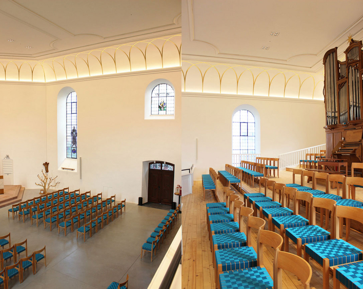 Gelungenes Beispiel einer sensiblen Sanierung: Die Lutherkirche in Pirmasens. Foto: Architektenkammer Rheinland-Pfalz/Sebastian Metz