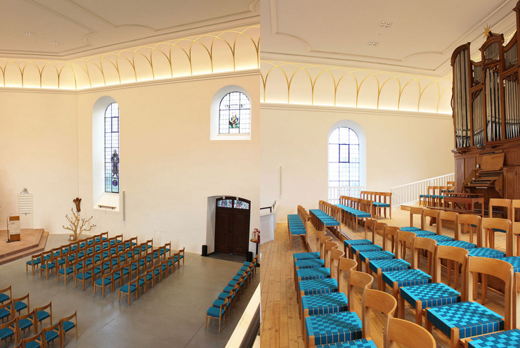 Gelungenes Beispiel einer sensiblen Sanierung: Die Lutherkirche in Pirmasens. Foto: Architektenkammer Rheinland-Pfalz/Sebastian Metz