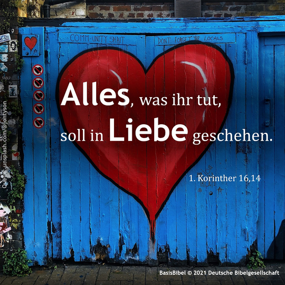 Die Jahreslosung der Kirchen 2024. Foto: fundus Die Jahreslosung der Kirchen 2024. Foto: fundus