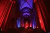 Besonders illuminiert: Die Stiftskirche Kaiserslautern in der "Nacht der Kirchen" 2022. Foto: Reiner Voss / view