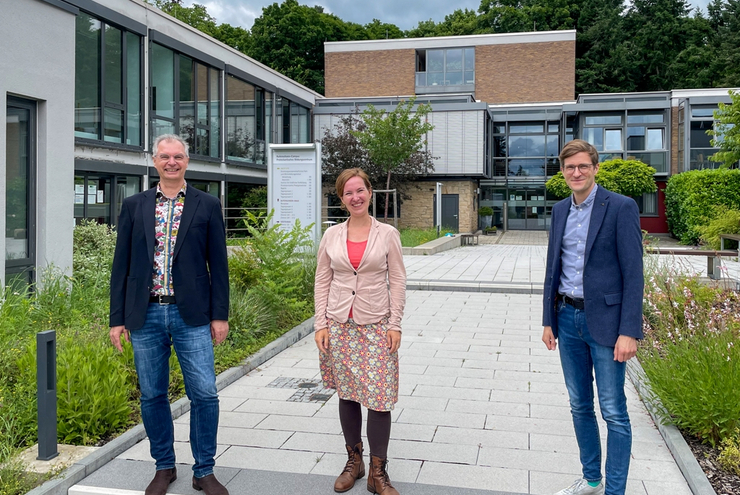 Bieten eine Fortbildungsreihe zu digitaler Kommunikation an: Steffen Schramm (l.), Katja Edelmann, Felix Kirschbacher.