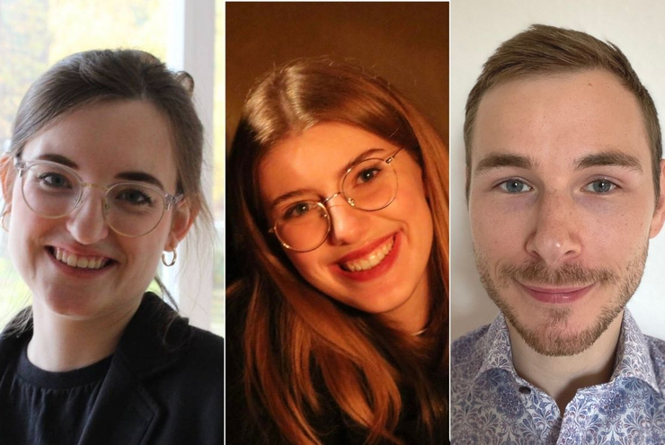 Wünschen sich mehr gleichberechtigte Mitbestimmung junger Menschen in kirchenleitenden Gremien: Anna-Lea Friedewald, Louisa Neu, Dominic Blauth (v.l.n.r.).