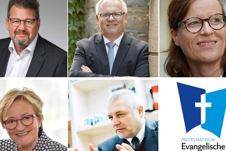 Berufene Mitglieder der Synode (Foto: oben v.l.n.r.  Dirk Fischer, Hans-Ulrich Ihlenfeld, Sabine Ohler-Jost;  unten v.l.n.r. Barbara Schleicher-Rothmund, Andreas Wagner, Fotos privat)