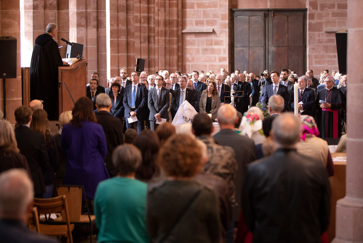 Kirchenpräsident Christian Schad hielt die Predigt.