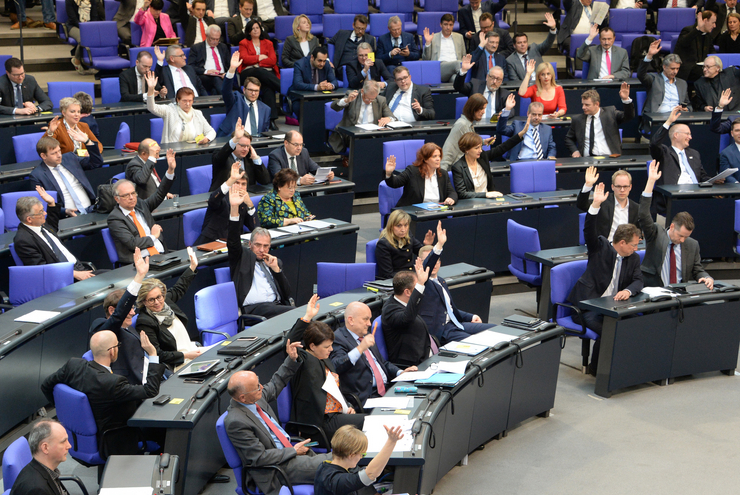 Abstimmung im Bundestag.