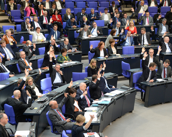 Abstimmung im Bundestag.