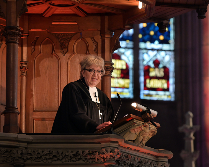 Kirchenpräsidentin Dorothee Wüst. Foto: lk/Landry
