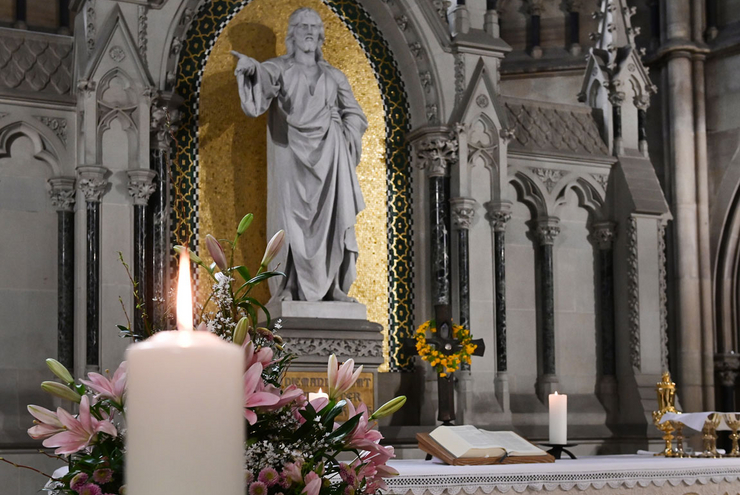 Ostergottesdienst in der Gedächtniskirche Speyer.