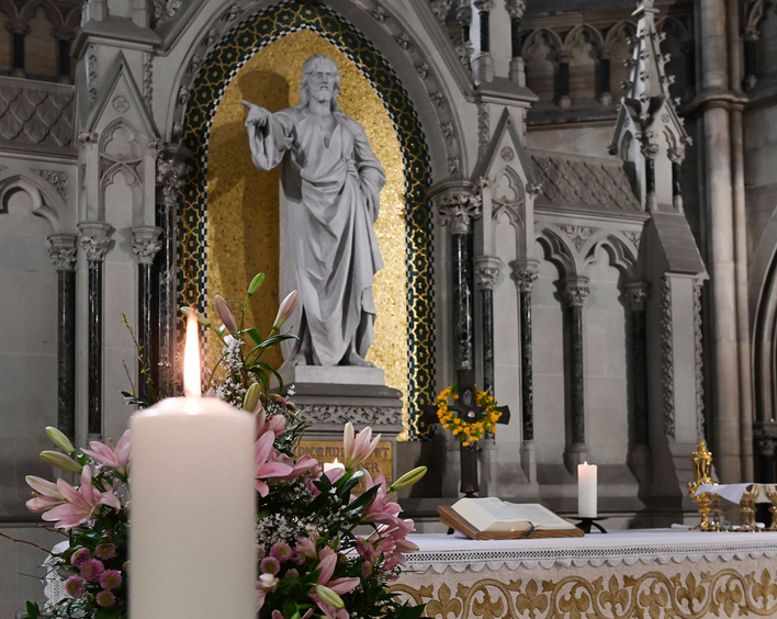 Ostergottesdienst in der Gedächtniskirche Speyer.
