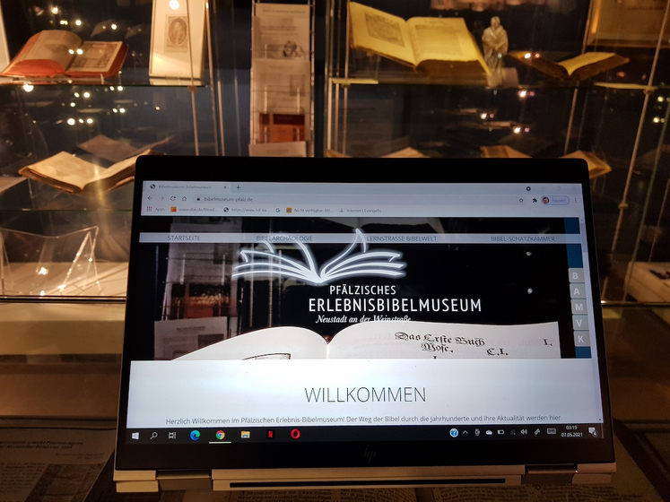 Neue Website des Bibelmuseums. Foto: lk/Landgraf. Neue Website des Bibelmuseums. Foto: lk/Landgraf.