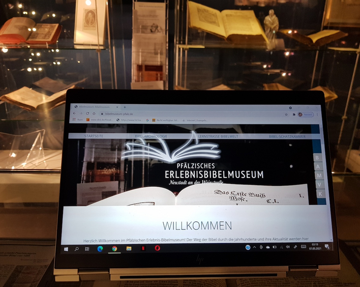 Neue Website des Bibelmuseums. Foto: lk/Landgraf.
