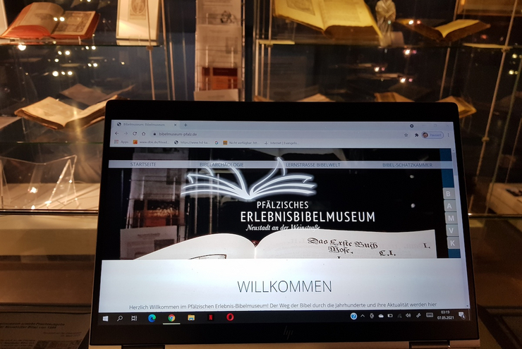 Neue Website des Bibelmuseums. Foto: lk/Landgraf.