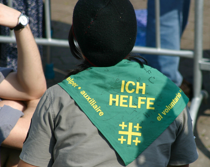 Freiwillige Helfer sind das Rückgrat des Kirchentags. Foto: Fundus/Hans-Georg Vorndran