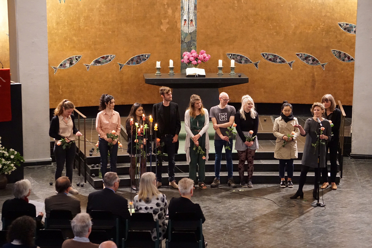 Nacht der Kirchen in Ludwigshafen: Junge Künstler präsentierten in der Friedenskirche ihre Werke.