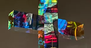 Lichtkreuz des Künstlers Ludger Hinse. Foto: Ludger Hinse