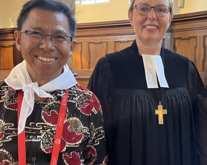 Kirchenpräsident Welman Boba mit Oberkirchenrätin Marianne Wagner (Foto: lk)