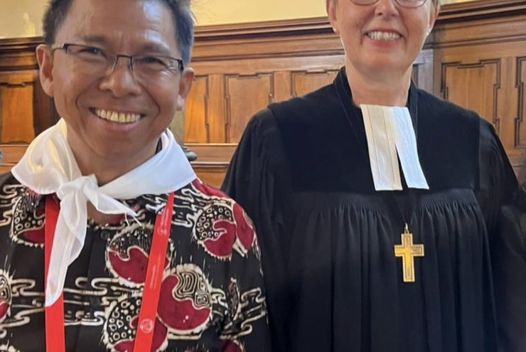 Kirchenpräsident Welman Boba mit Oberkirchenrätin Marianne Wagner (Foto: lk)