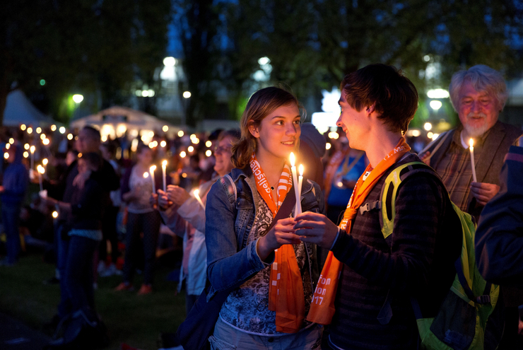 Glauben feiern, Gemeinschaft erleben:  Der Kirchentag ist ein unvergleichbares Erlebnis. (Foto: DEKT/Michalak)