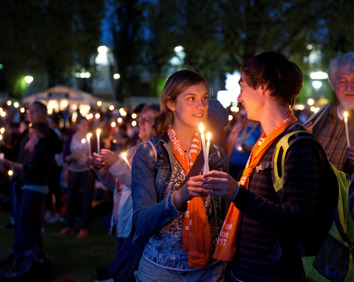 Glauben feiern, Gemeinschaft erleben:  Der Kirchentag ist ein unvergleichbares Erlebnis. (Foto: DEKT/Michalak)