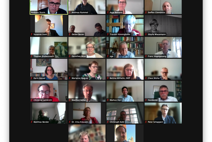 Bildschirmfoto des Gipfeltreffens als Videokonferenz. Foto: lk.
