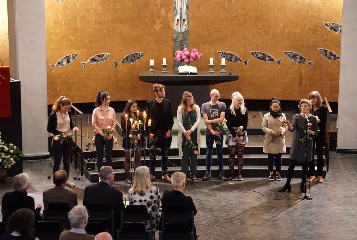 Nacht der Kirchen in Ludwigshafen: Junge Künstler präsentierten in der Friedenskirche ihre Werke.