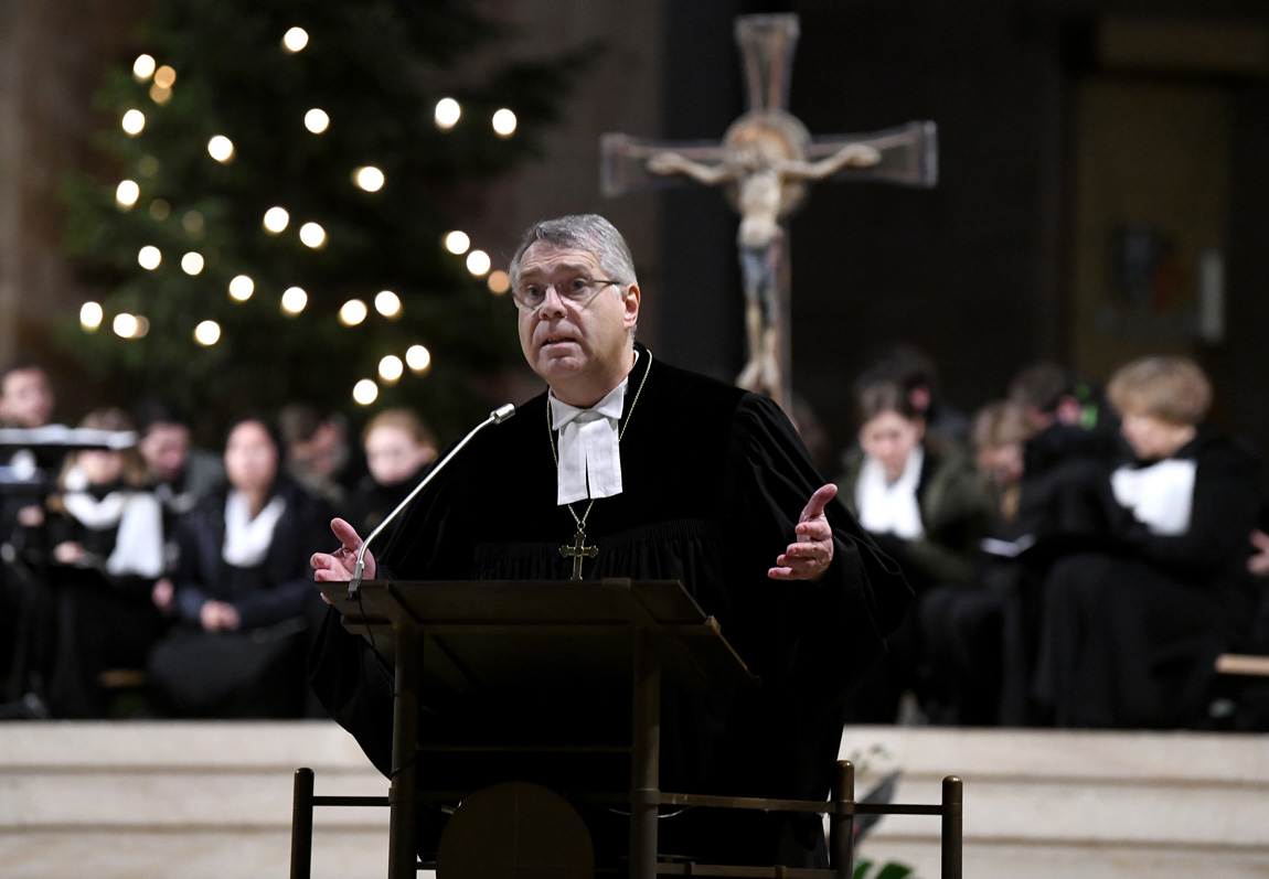 Kirchenpräsident Christian Schad hielt die Predigt.