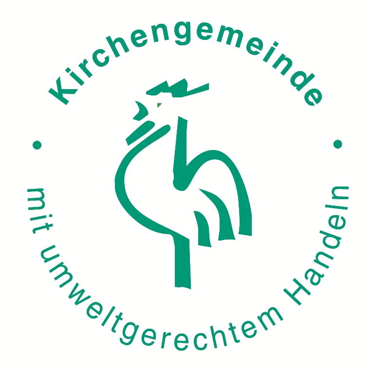 Zeichen der nachhaltigen Gemeinde: Grüner Gockel.