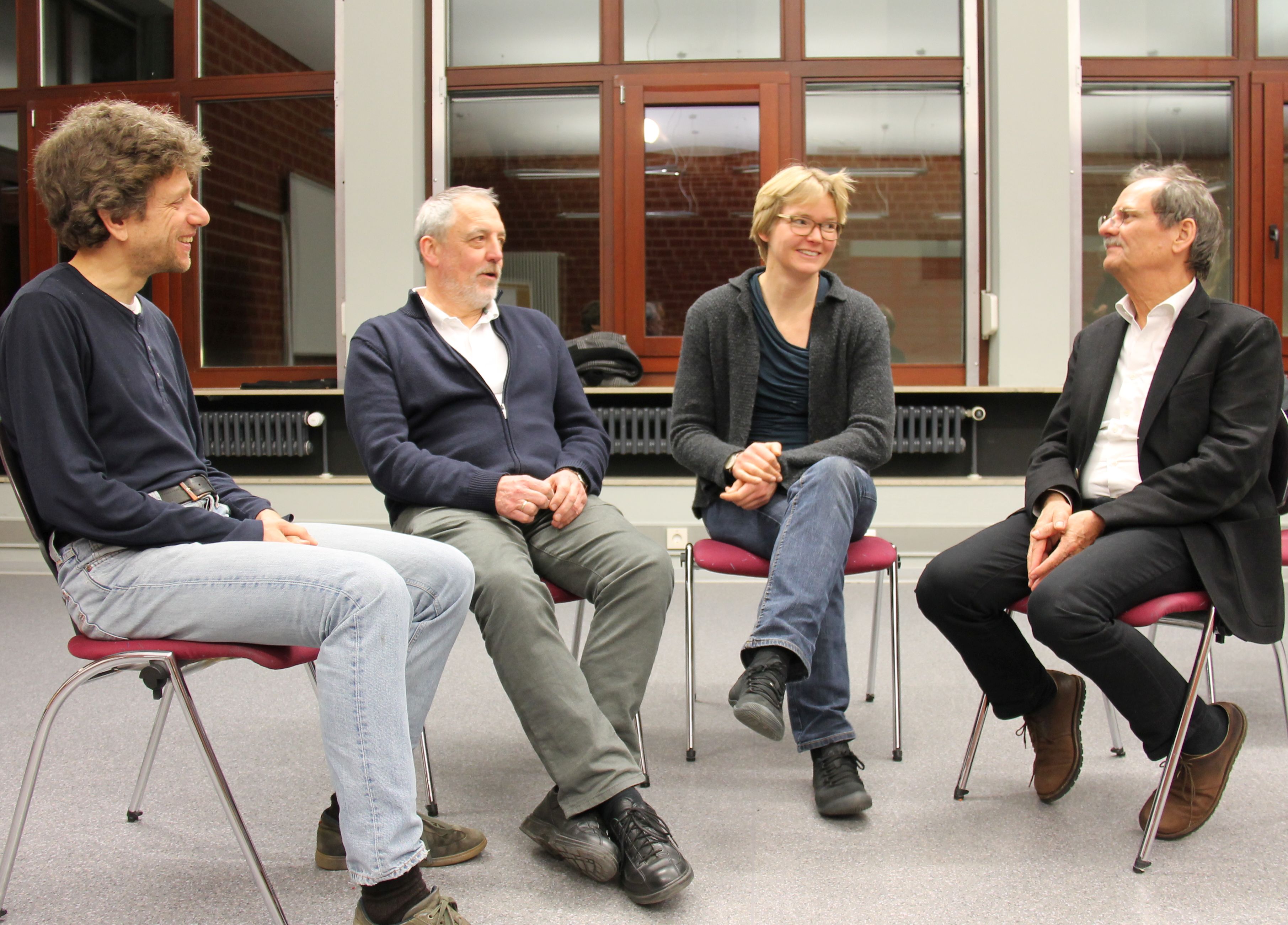 Christoph Fuhrbach, Detlev Besier, Sibylle Wiesemann und Klaus Heidel von der Vorbereitungsgruppe. Foto: Bistum Speyer
