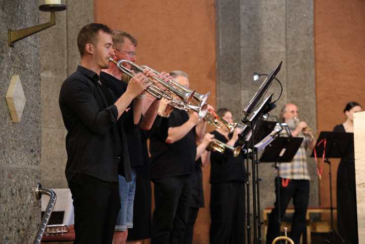 Pfälzer Bläser beim Konzert.