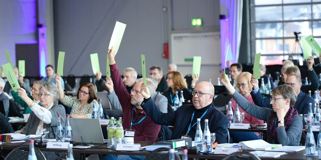 Auch bei der jetzigen Herbstsynode stehen wieder wichtige Entscheidungen an. Foto: lk/jok