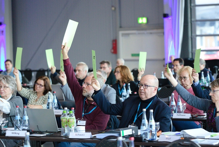 Auch bei der jetzigen Herbstsynode stehen wieder wichtige Entscheidungen an. Foto: lk/jok