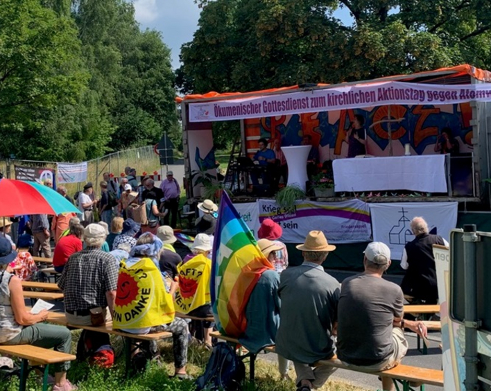 Teilnehmer*innen beim 5. Kirchlichen Aktionstag im Jahr 2023. Foto: Gregor Rehm