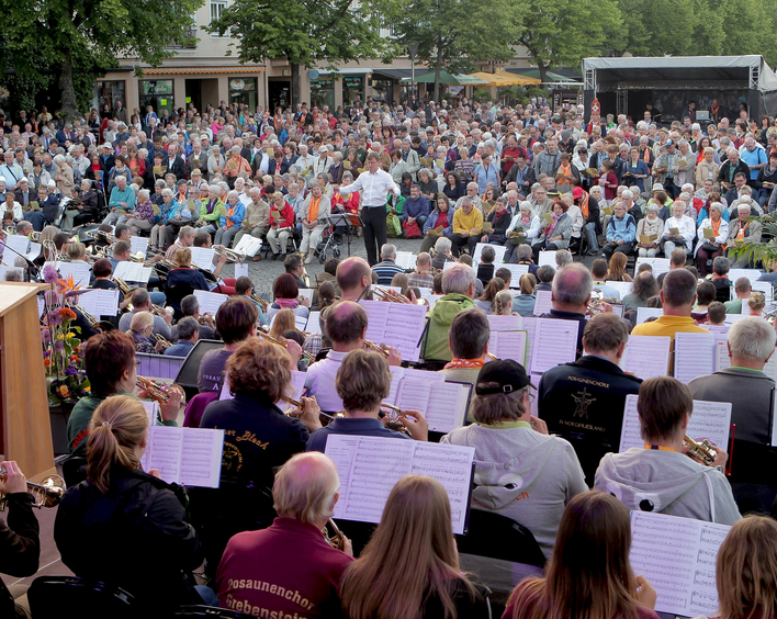 Gottesdienst beim Kirchentag in Dessau im Jahr 2017. Foto: epd/Maike Gloeckner