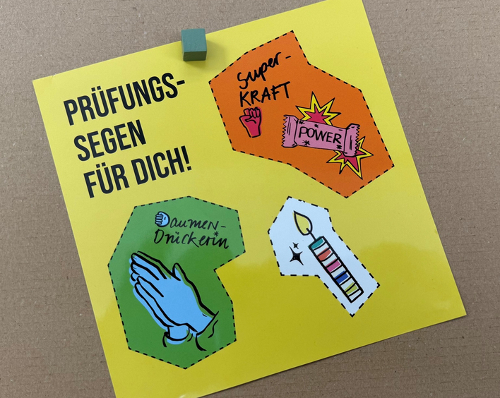 Ein besonderer digitaler Service: Prüfungssegen per Whatsapp. Foto: lk