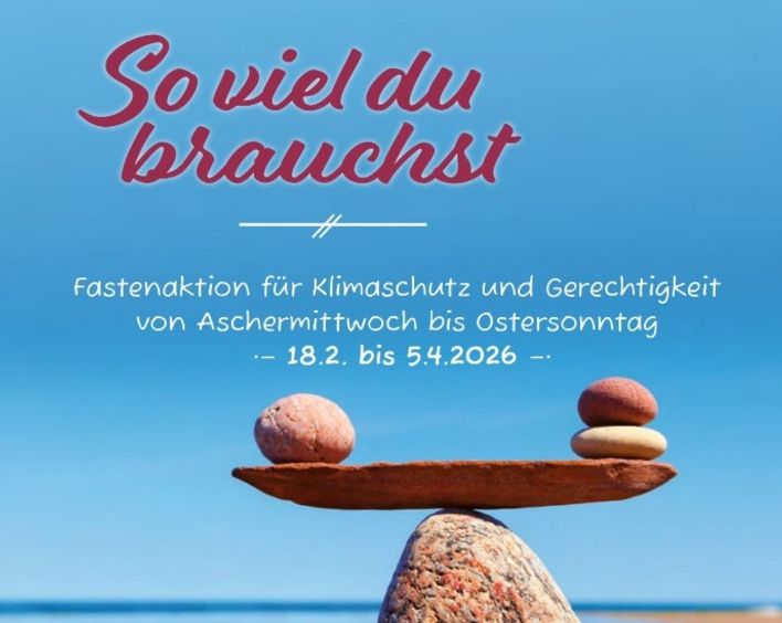 Aktion Klimafasten 2026: Gemeinsam für Klimaschutz und Gerechtigkeit aktiv werden. Foto: www.klimafasten.de