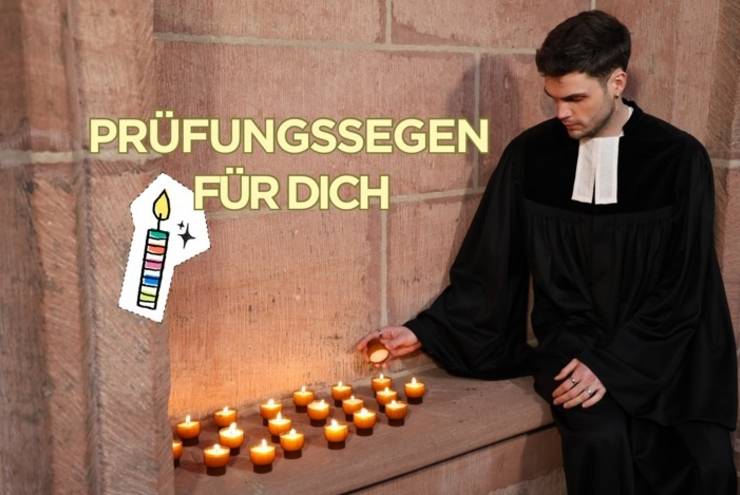 Aktion „Prüfungssegen für dich!“: Kirchen begleiten mit Kerze und WhatsApp-Segen. Foto: lk/Riesterer